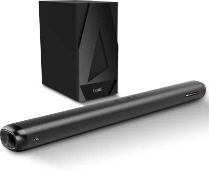 boAt Aavante Bar 610 Bluetooth Soundbar with 25W RMS Signature Sound, 2.0 Channel with Dual Passive Radiators, Upto 6 Hours Playback & Multi Connectivity(Charcoal Black)