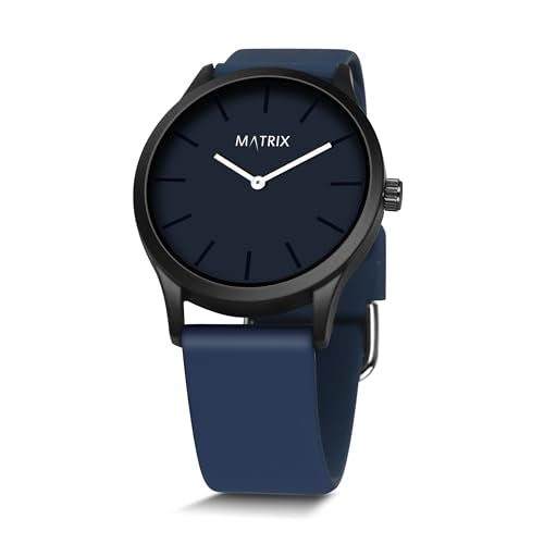 Matrix Minimalist Dial with Softest Silicone Strap Analog Wrist Watch for Men & Boys