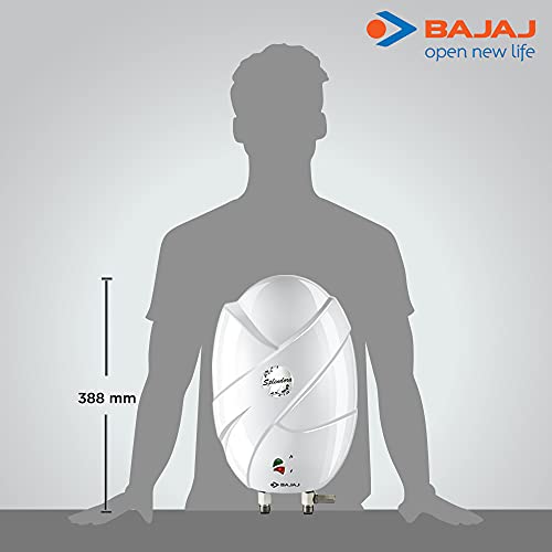 Bajaj Skive 5 Litre Instant Water Heater for home| High Grade SS Tank| Multiple Safety System| Suitable for High Rise| Shock Resistant| Rust Proof Outer| 5-Year* Tank Warranty by Bajaj |White