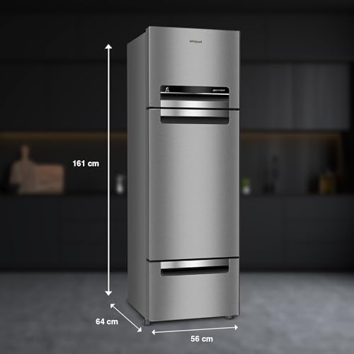 Whirlpool 235 L Frost Free Triple-Door Refrigerator (FP 253D PROTTON ROY RADIANT STEEL(Z) Double Door Refrigerator space, 2024 Model)