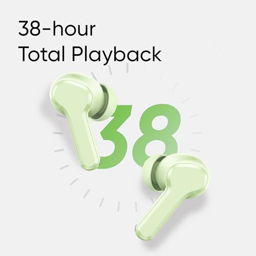 realme Buds T110 Bluetooth Truly Wireless in Ear Earbuds with mic, AI ENC for Calls, Google Fast Pair, 28 Hours Total Playback with Fast Charging and Low Latency Gaming Mode (Punk Black)