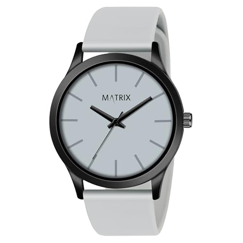 Matrix Minimalist Dial with Softest Silicone Strap Analog Wrist Watch for Men & Boys