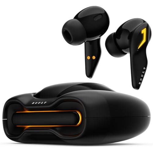 Boult Audio UFO Truly Wireless in Ear Earbuds with 48H Playtime, Built-in App Support, 45ms Low Latency Gaming, 4 Mics ENC, Breathing LEDs, 13mm Bass Drivers Ear Buds TWS, Made in India (White Opal)