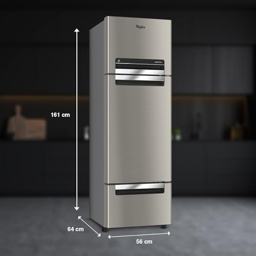 Whirlpool 235 L Frost Free Triple-Door Refrigerator (FP 253D PROTTON ROY RADIANT STEEL(Z) Double Door Refrigerator space, 2024 Model)