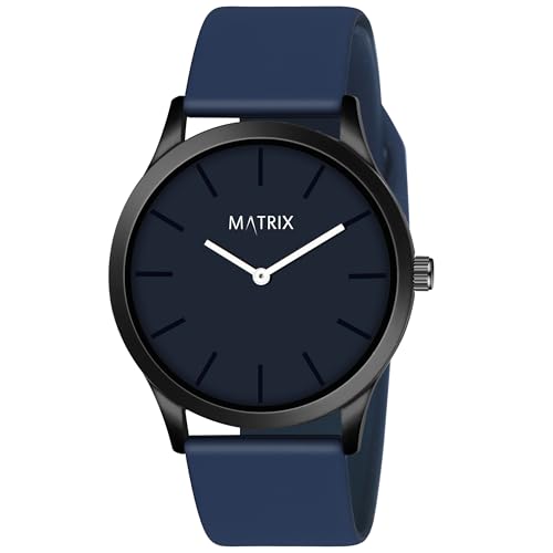 Matrix Minimalist Dial with Softest Silicone Strap Analog Wrist Watch for Men & Boys