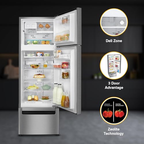 Whirlpool 235 L Frost Free Triple-Door Refrigerator (FP 253D PROTTON ROY RADIANT STEEL(Z) Double Door Refrigerator space, 2024 Model)