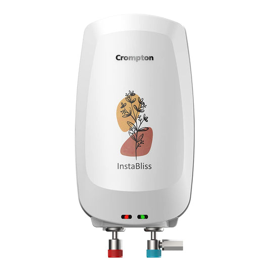 Crompton InstaBliss|3L|3000-Watts Powerful Heating|Electric Instant Water Heater (Geyser) for home|High Grade SS Tank with Advanced 4 Level Safety|Rust-Proof|White|Wall Mounting