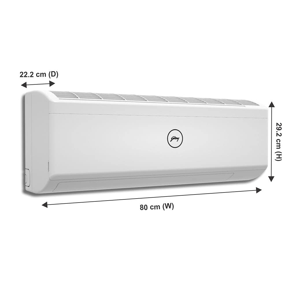 Godrej 1 Ton 3 Star, 5 Years Comprehensive Warranty, 5-In-1 Convertible Cooling, Inverter Split AC (Copper, I-Sense Technology, 2024 Model, AC 1T EI 12TINV3R32-GWA Split, White)