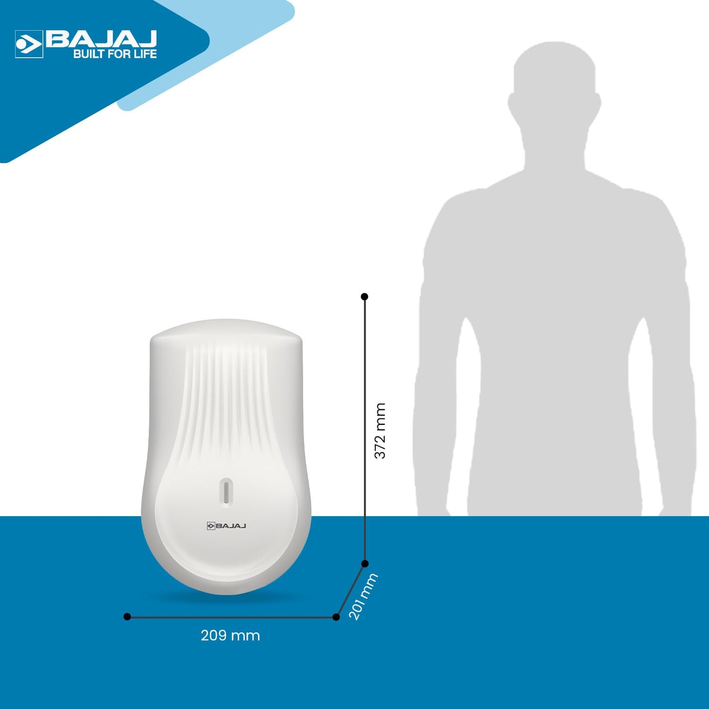 Bajaj Skive 5 Litre Instant Water Heater for home| High Grade SS Tank| Multiple Safety System| Suitable for High Rise| Shock Resistant| Rust Proof Outer| 5-Year* Tank Warranty by Bajaj |White