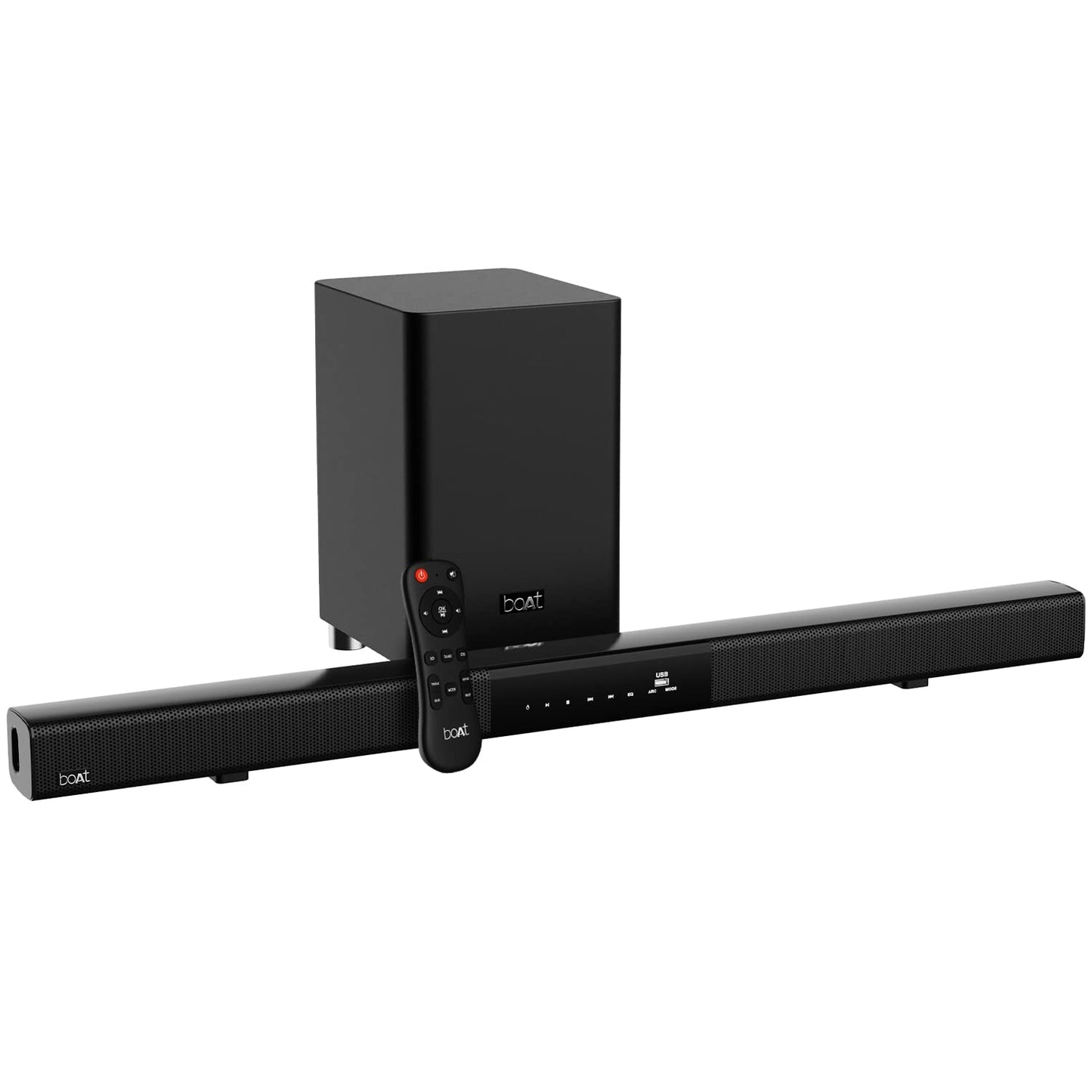 boAt Aavante Bar 610 Bluetooth Soundbar with 25W RMS Signature Sound, 2.0 Channel with Dual Passive Radiators, Upto 6 Hours Playback & Multi Connectivity(Charcoal Black)