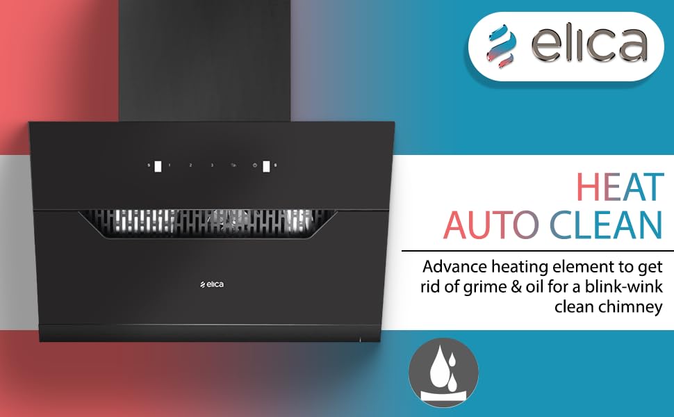 Elica 60 cm 1350 m3/hr Filterless Autoclean Angular Kitchen Chimney with 15 Years Warranty (EFL 207 HAC LTW VMS 60, Touch + Motion Sensor Control)