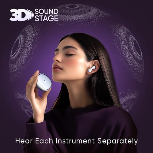 Mivi SuperPods Immersio [Flagship Launch], True Wireless Earbuds, 3D Soundstage, 60H Playtime, AI ENC, BT v5.4 Earbuds