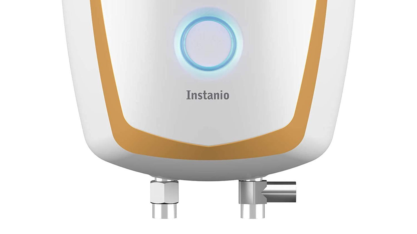 Havells Instanio 3 Litre Instant Water Heater | Color Changing LED Indicator, Rust & Shook Proof | SS Tank, ISI Certified, Warranty: 5 year on Inner Container ; 2 year comprehensive | (White Blue)