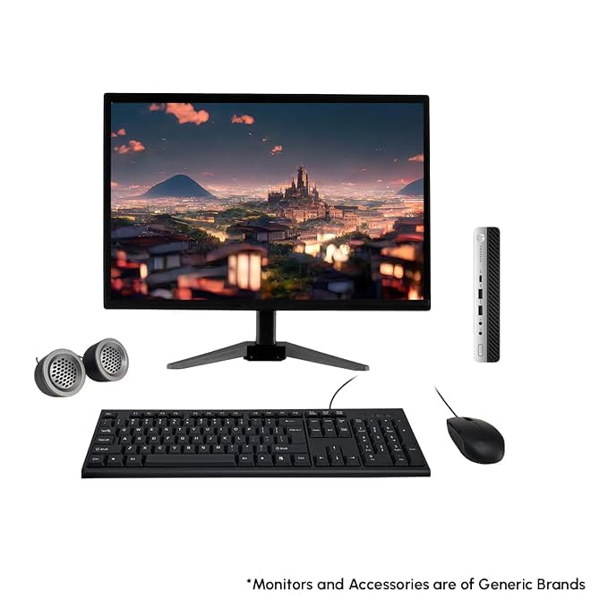 (Refurbished) HP ProDesk 19" HD All-in-One Desktop Computer Set (Intel Core i5 7th Gen| 16 GB DDR4 RAM| 256 GB SSD| 19" HD LED Monitor| KB & Mouse| Speakers| WiFi| Windows 11| MS Office)