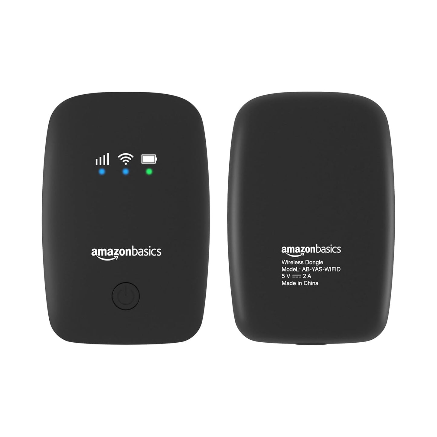 Amazon Basics 4G LTE Wireless Dongle with All Sim Network Support|Single_Band Plug & Play Data Card Stick with Up to 150Mbps WiFi Hotspot|2200Mah Rechargeable Battery| Sim Adapter Included (Black)