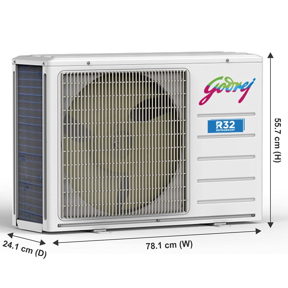 Godrej 1 Ton 3 Star, 5 Years Comprehensive Warranty, 5-In-1 Convertible Cooling, Inverter Split AC (Copper, I-Sense Technology, 2024 Model, AC 1T EI 12TINV3R32-GWA Split, White)