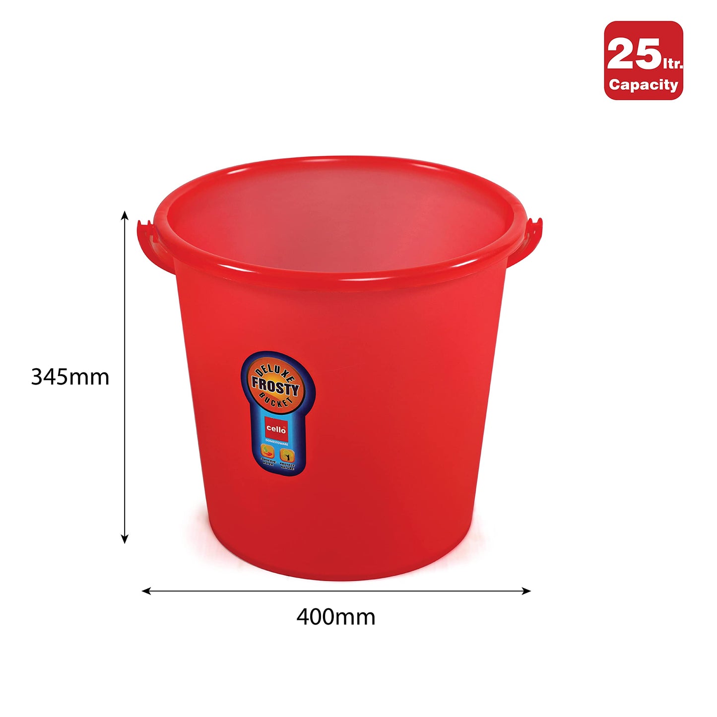 Cello Frosty Bucket DLX, 25 litres, Green (CLO_FRSTY_BCKT_25L_GRN) (Plastic)