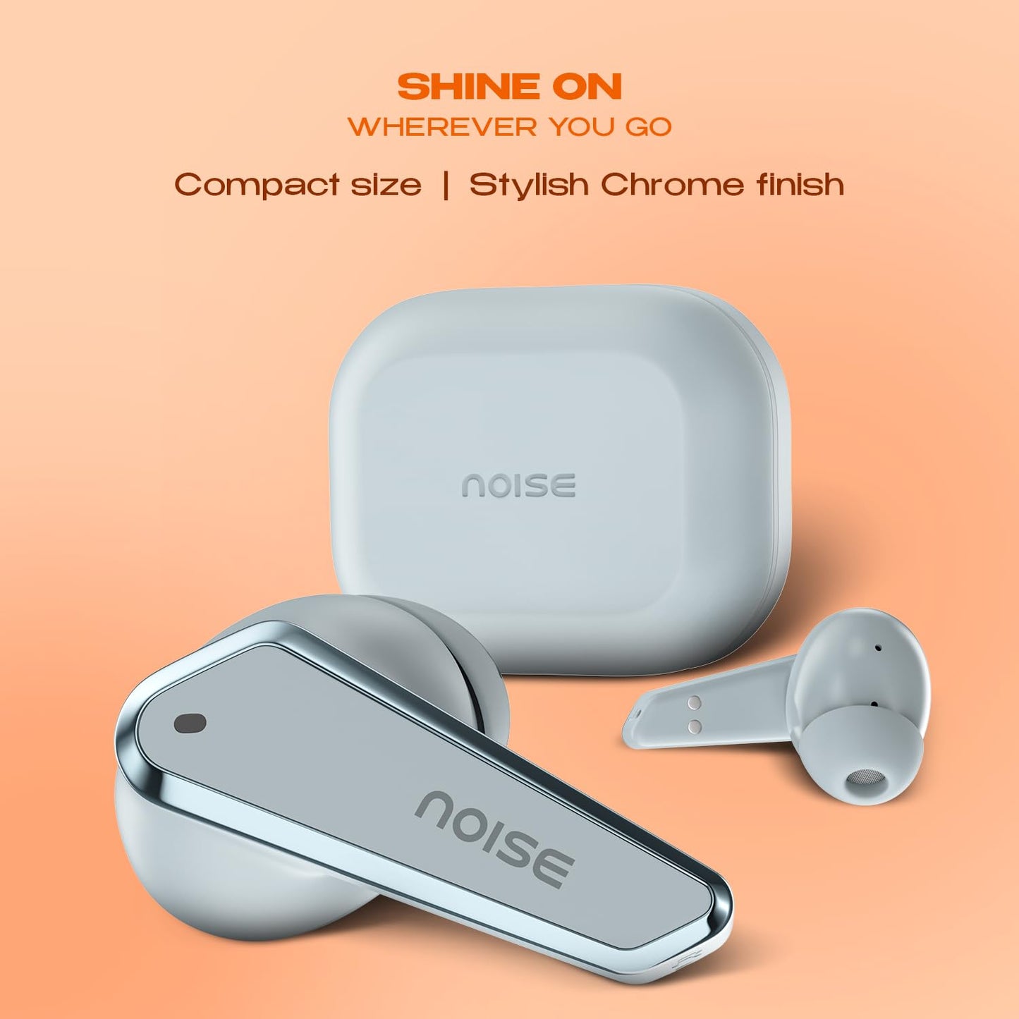 Noise Buds N1 in-Ear Truly Wireless Earbuds with Chrome Finish, 40H of Playtime, Quad Mic with ENC, Ultra Low Latency(up to 40 ms), Instacharge(10 min=120 min), BT v5.3(Carbon Black)