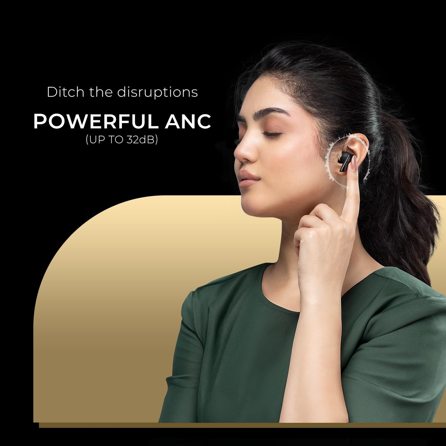 Noise Newly Launched Buds N1 Pro in-Ear Truly Wireless Earbuds with Metallic Finish, ANC(Upto 32dB), 60H of Playtime, Dual Pairing, Instacharge(10 min=200 min), BT v5.3(Chrome Black)