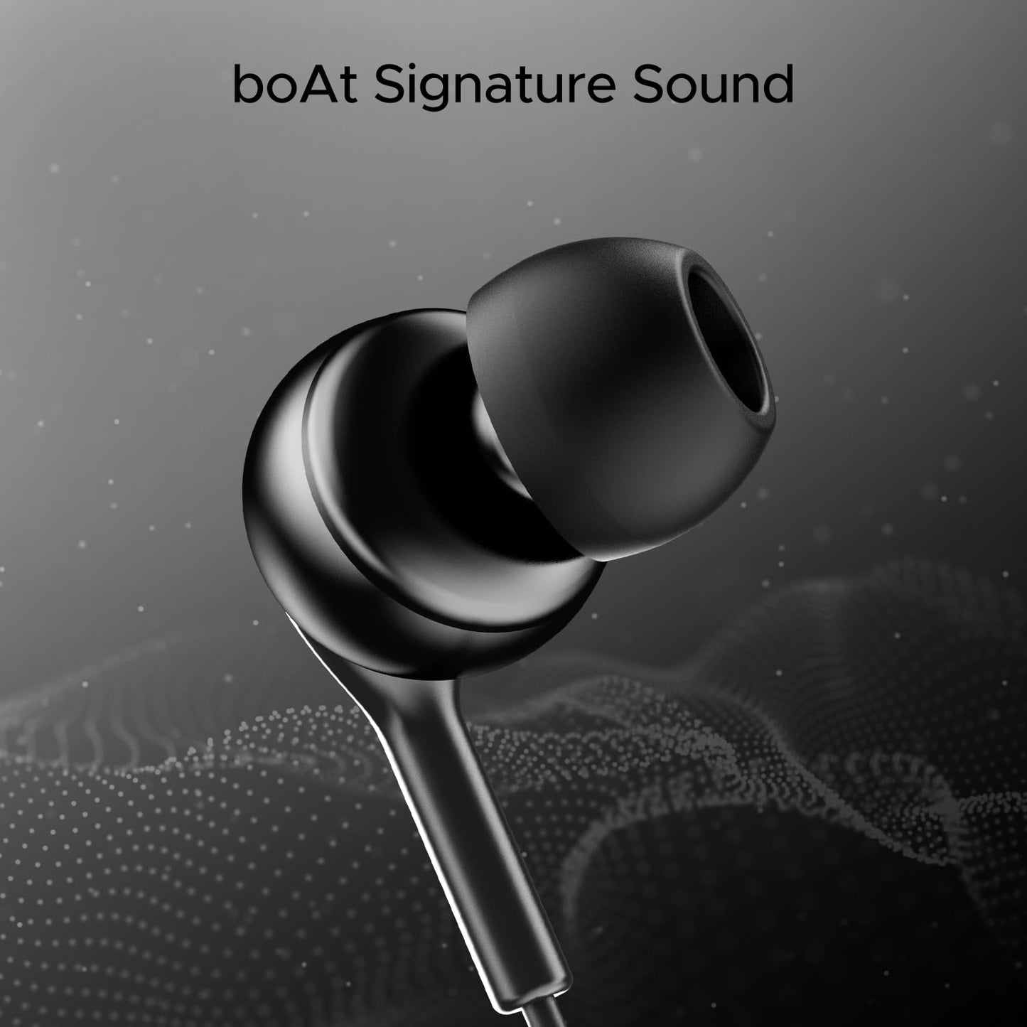 boAt Bassheads 100 in Ear Wired Earphones with Mic(Black)