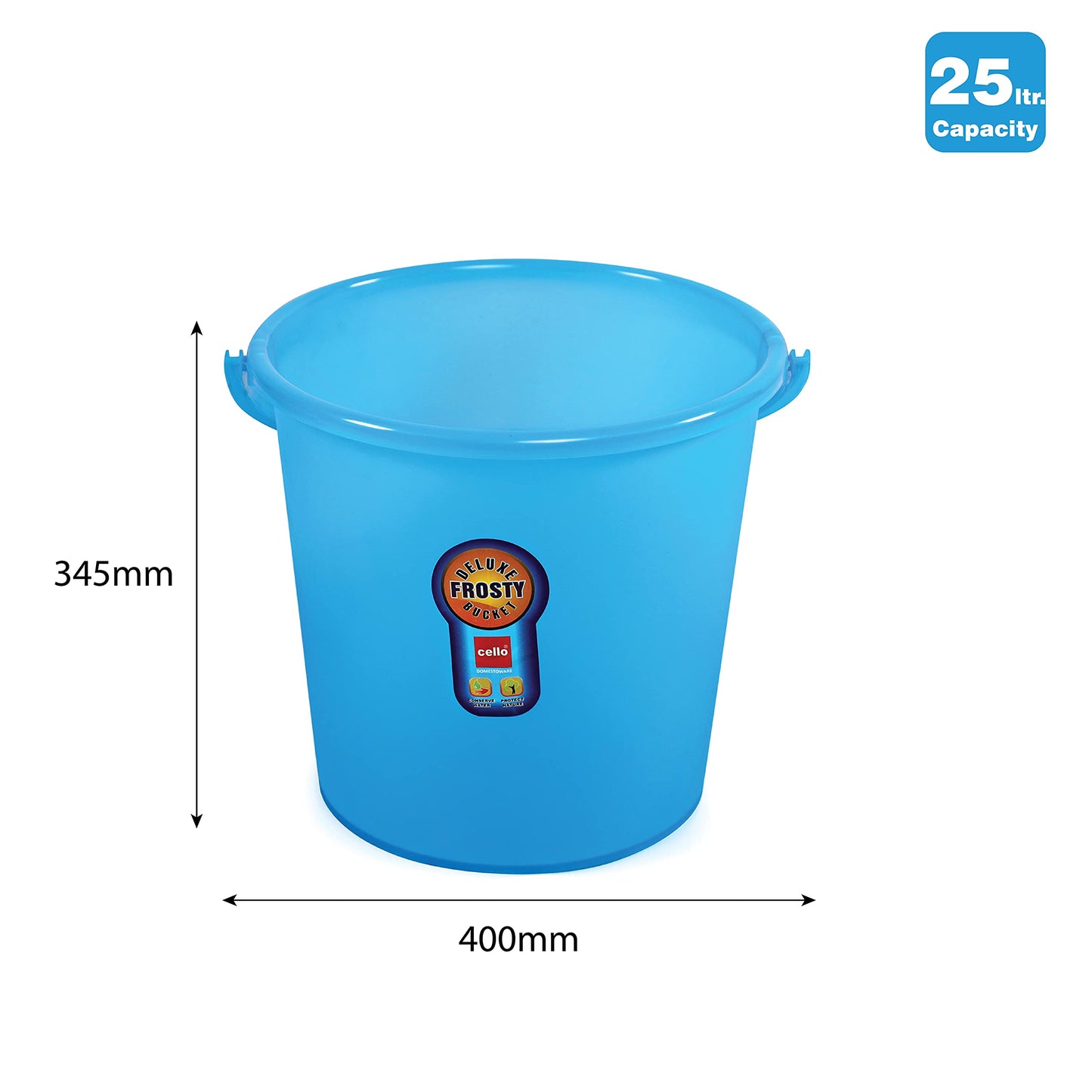 Cello Frosty Bucket DLX, 25 litres, Green (CLO_FRSTY_BCKT_25L_GRN) (Plastic)