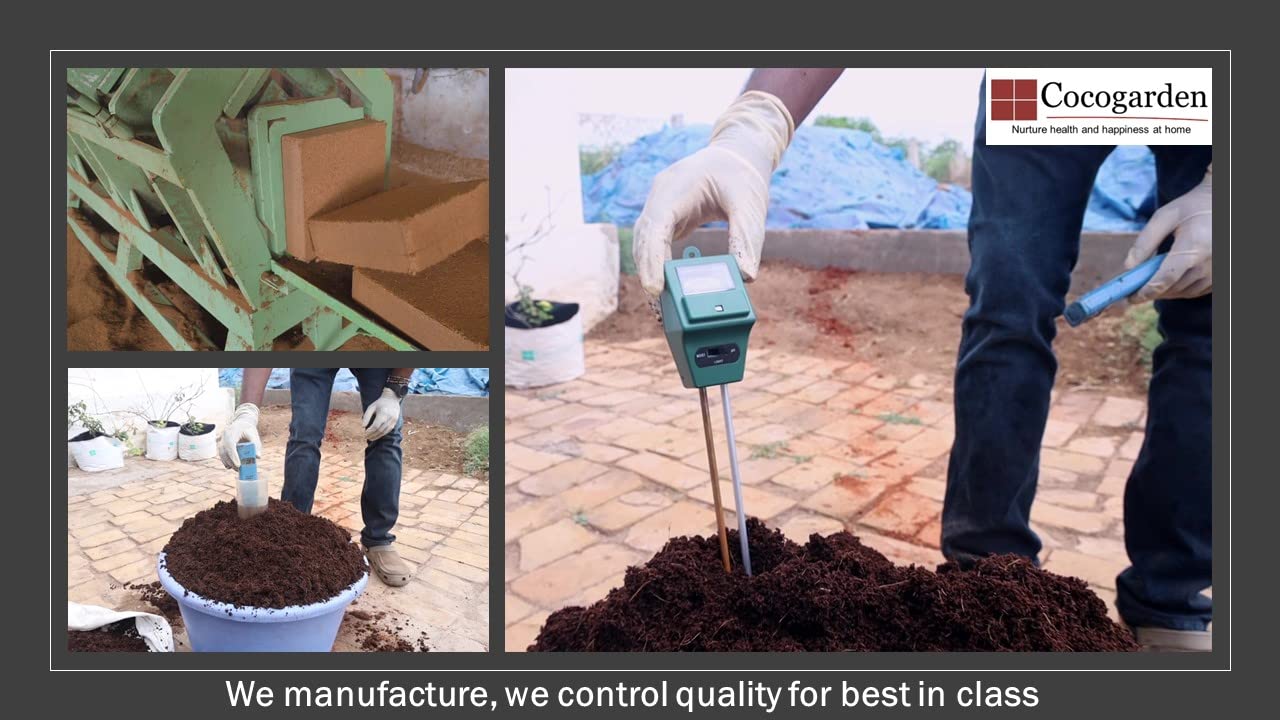 Cocogarden® Cocopeat Block - Expands Up to 75 litres of Coco Peat Powder & Cocogarden Enriched Vermicompost 5 Kg - Effective and Complete Plant Food