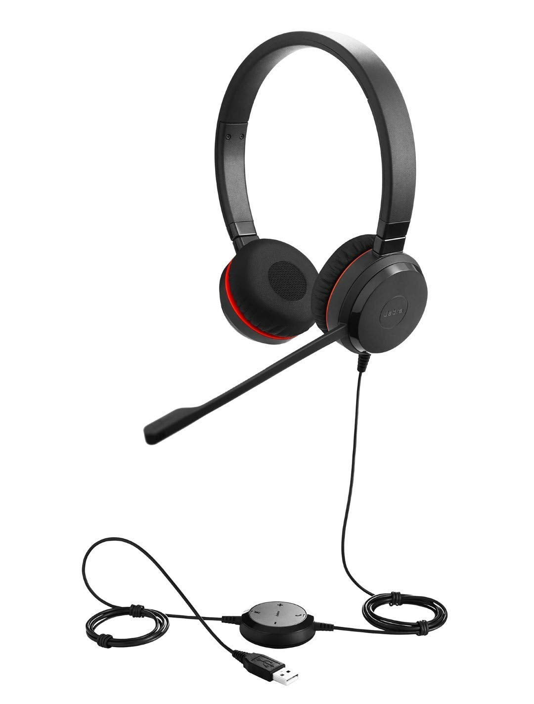 (Refurbished) Jabra Evolve 30 II Stero On Ear Wired Headphone with Mic (Black)