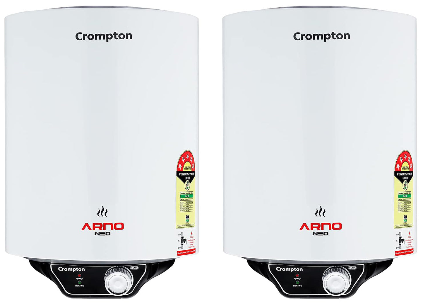 Crompton Arno Neo 15-L 5 Star Rated Storage Water Heater (Geyser) with Advanced 3 Level Safety, National Energy Conservation Award Winner 2023