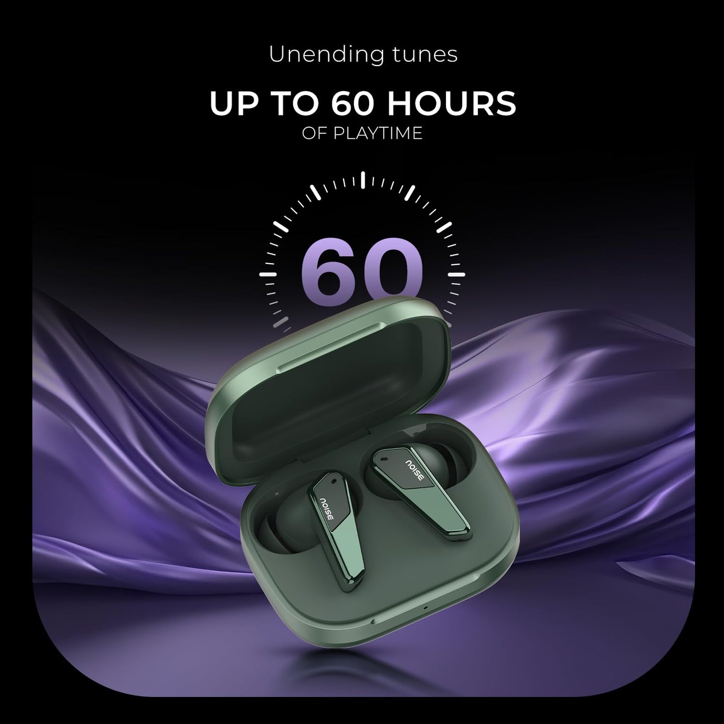 Noise Newly Launched Buds N1 Pro in-Ear Truly Wireless Earbuds with Metallic Finish, ANC(Upto 32dB), 60H of Playtime, Dual Pairing, Instacharge(10 min=200 min), BT v5.3(Chrome Black)