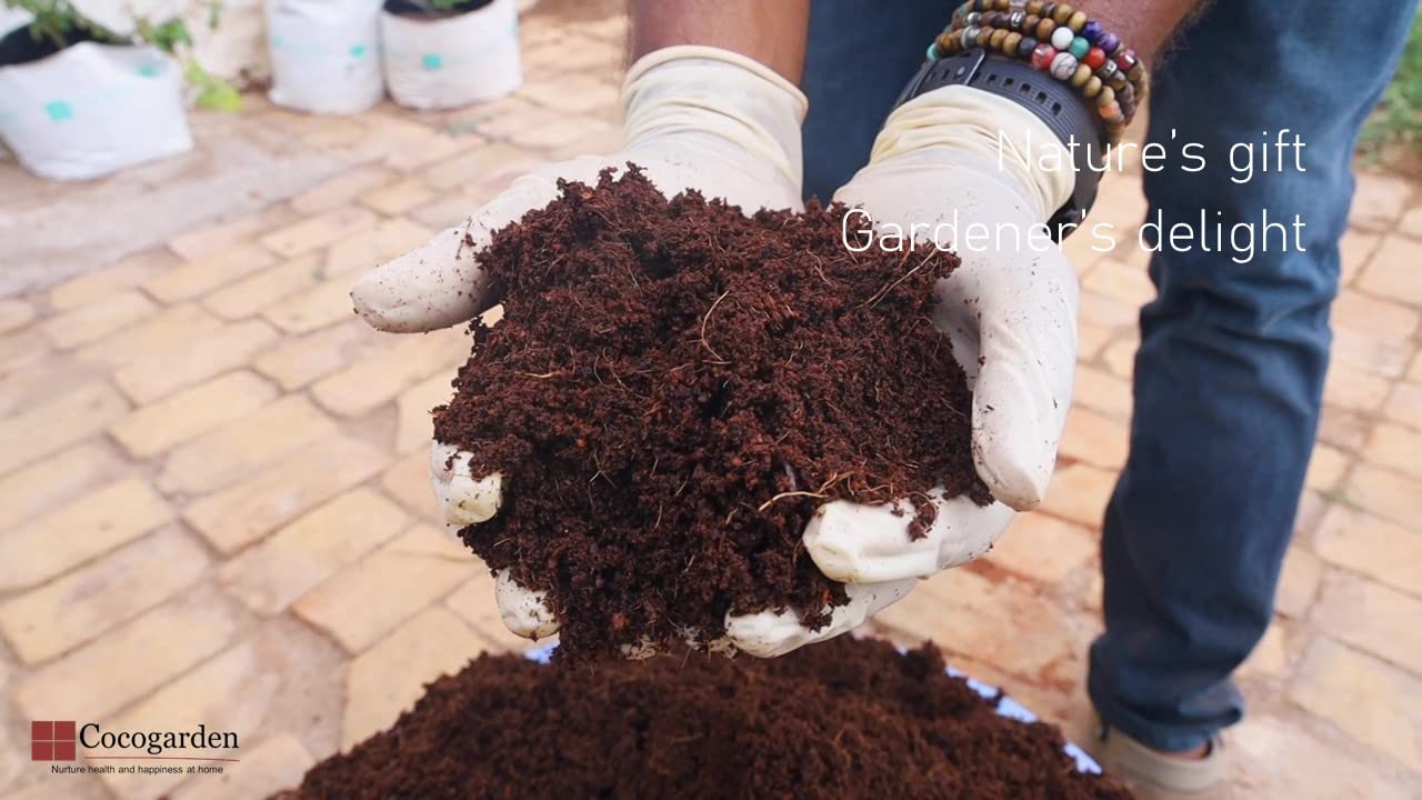 Cocogarden® Cocopeat Block - Expands Up to 75 litres of Coco Peat Powder & Cocogarden Enriched Vermicompost 5 Kg - Effective and Complete Plant Food