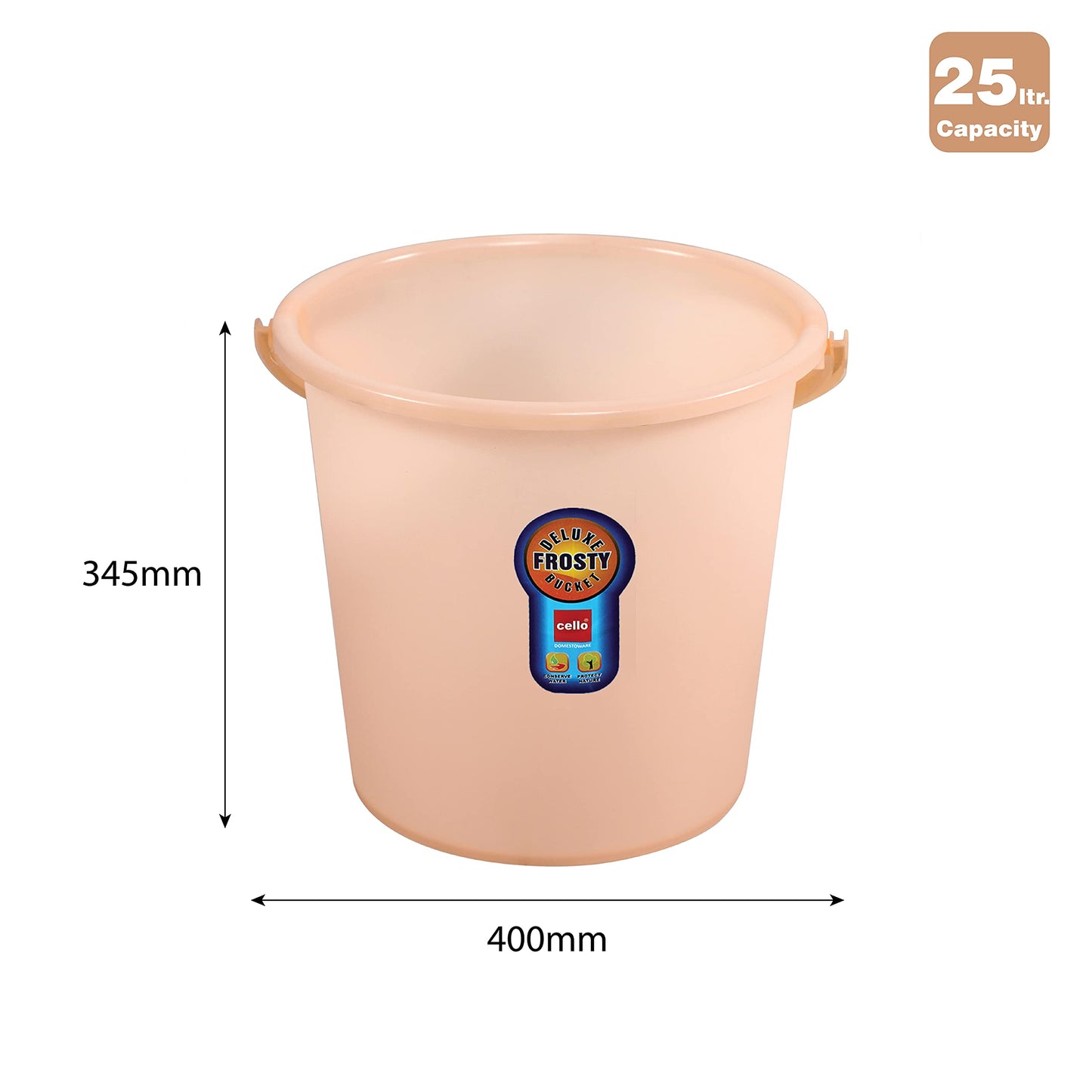 Cello Frosty Bucket DLX, 25 litres, Green (CLO_FRSTY_BCKT_25L_GRN) (Plastic)