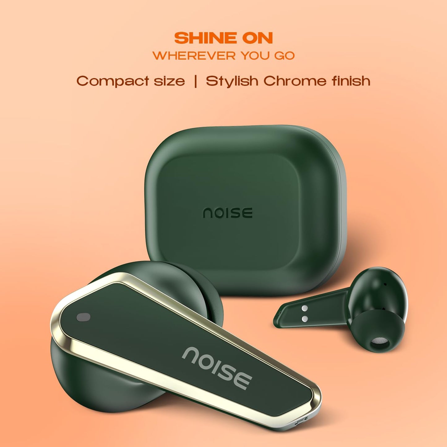 Noise Buds N1 in-Ear Truly Wireless Earbuds with Chrome Finish, 40H of Playtime, Quad Mic with ENC, Ultra Low Latency(up to 40 ms), Instacharge(10 min=120 min), BT v5.3(Carbon Black)