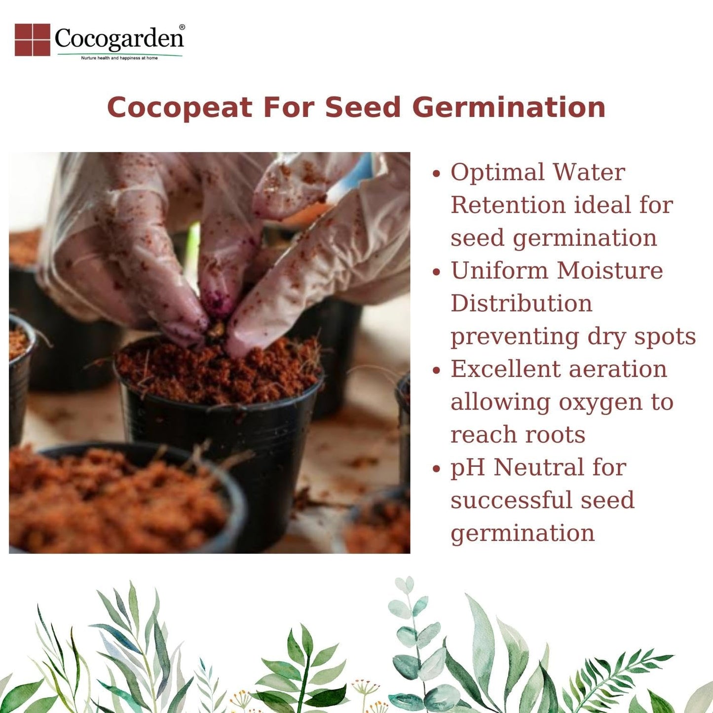 Cocogarden® Cocopeat Block - Expands Up to 75 litres of Coco Peat Powder & Cocogarden Enriched Vermicompost 5 Kg - Effective and Complete Plant Food