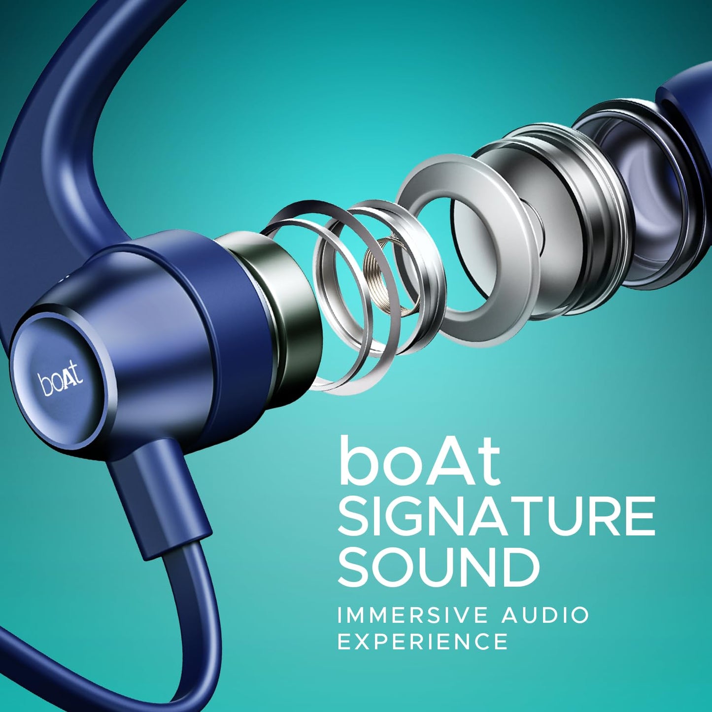 boAt Rockerz 255 Pro+ w/Upto 60 Hours Playback, ASAP Charge(10 Mins=20 Hours), Hearables App Support, Google Fast Pair, Dual Pairing & Bluetooth v5.2, IPX7, in Ear Neckband(Navy Blue)