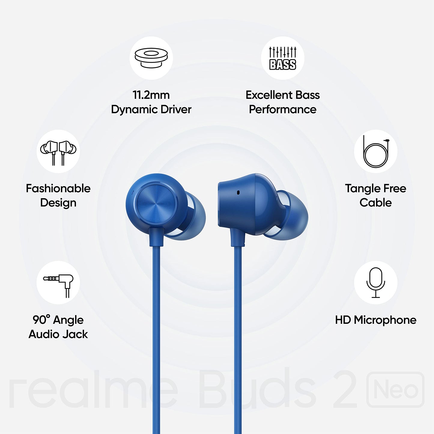 realme Buds 2 Wired in Ear Earphones with Mic (Black)