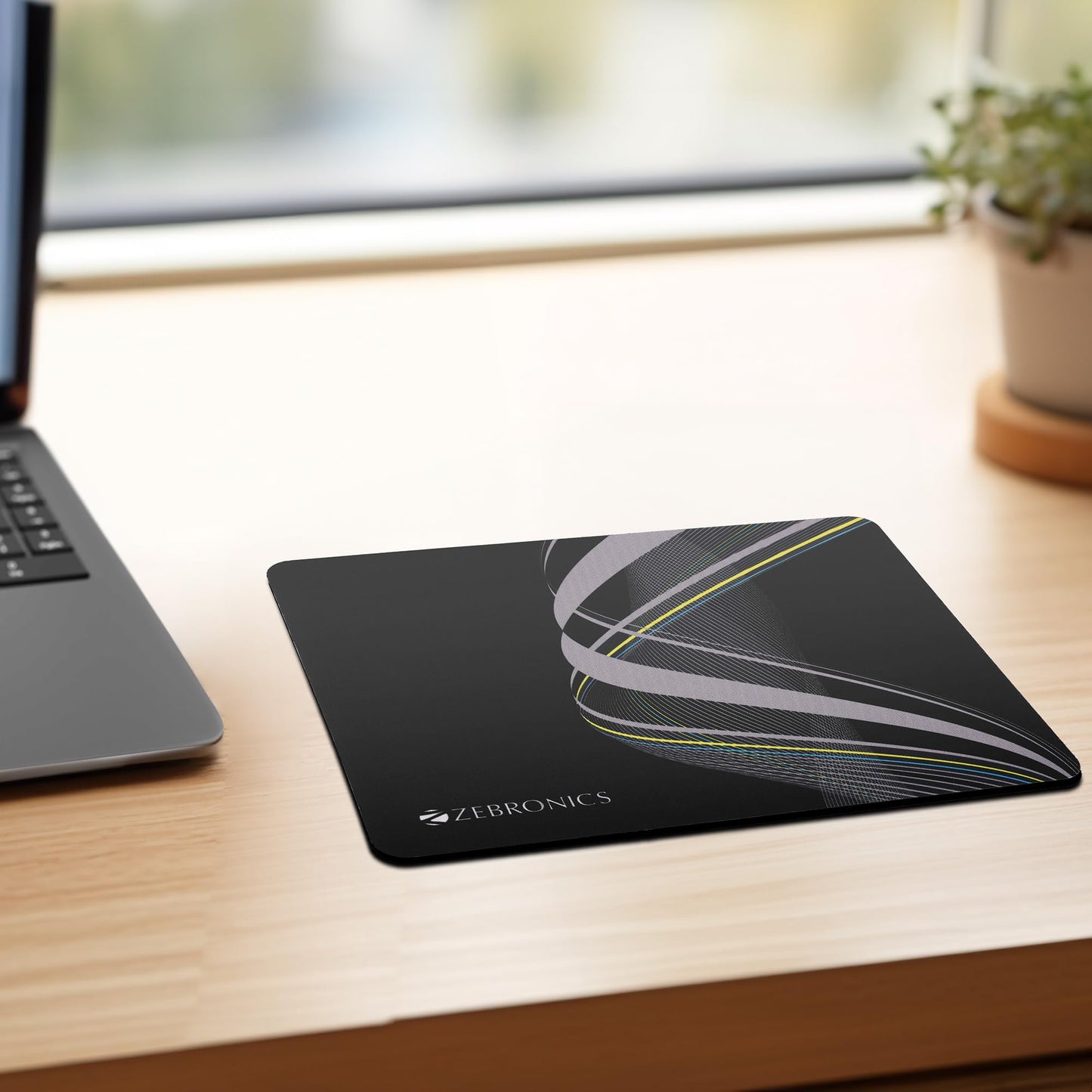 ZEBRONICS MSP-X1 Mouse Pad, for Speed and Precision Operation, Smooth Cloth Surface, Roll and Go, Optimised for All Mouse Sensors, Anti Slip Rubber Base, Surface of 232 x 182 mm