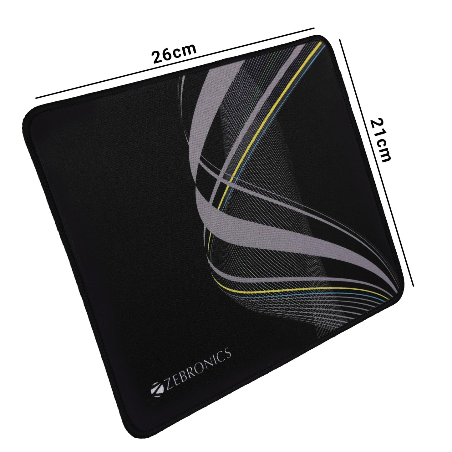 ZEBRONICS MSP-X1 Mouse Pad, for Speed and Precision Operation, Smooth Cloth Surface, Roll and Go, Optimised for All Mouse Sensors, Anti Slip Rubber Base, Surface of 232 x 182 mm